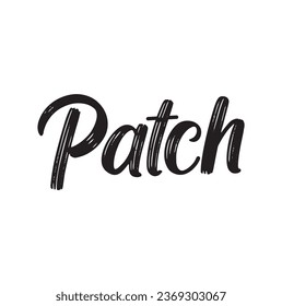 patch text on white background.