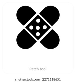 patch tool and tool icon concept