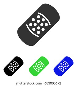 Patch vector icon. Illustration style is a flat iconic colored symbol with different color versions.