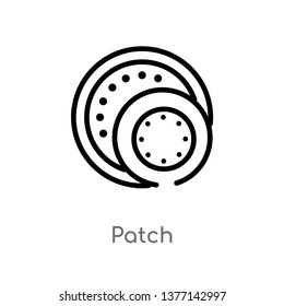 patch vector line icon. Simple element illustration. patch outline icon from sew concept. Can be used for web and mobile