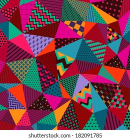 Patch Work Pattern. Vector Background