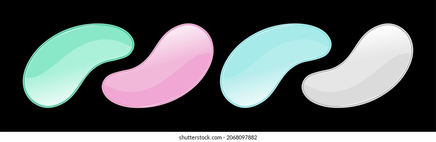 Patches for the face of different colors. Hydrogel anti-aging patches.