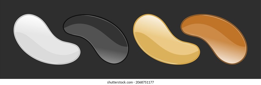 Parches para la cara de los diferentes colores. Parches antienvejecimiento de hidrogel.