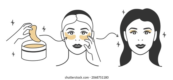 Parches para las opciones faciales y el orden de uso. Un conjunto