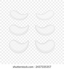 Patches under the eyes vector illustration. Collagen anti wrinkles mask. transparent hydrogel eye patch for beauty design elements, cosmetology and health care cards and covers