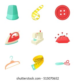 Patching of clothes icons set. Cartoon illustration of 9 patching of clothes vector icons for web