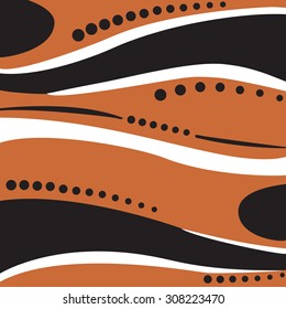 Patchwork abstract pattern wave whit circles vintage background