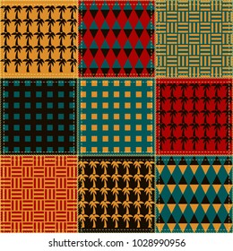 patchwork background africa style ornament 