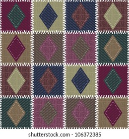 patchwork background with different elements