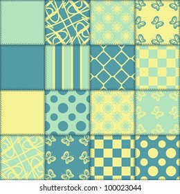 patchwork background with different patterns