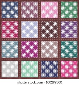 patchwork background with different patterns