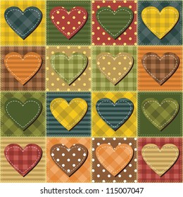 patchwork background with different patterns