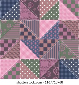 patchwork background with different patterns