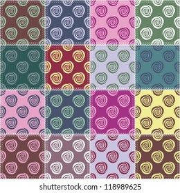 patchwork background with different patterns