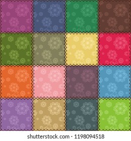 patchwork background with different patterns