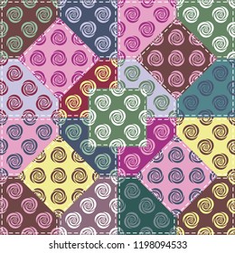 patchwork background with different patterns