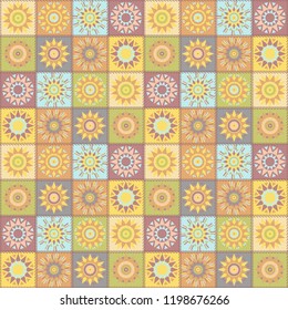 patchwork background with different patterns