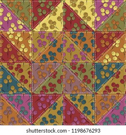 patchwork background with different patterns