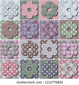 patchwork background with different patterns