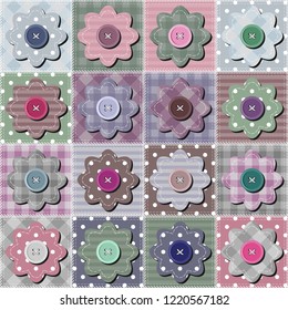 patchwork background with different patterns