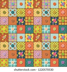 patchwork background with different patterns