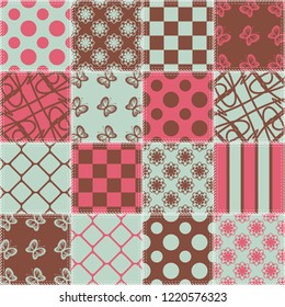 patchwork background with different patterns
