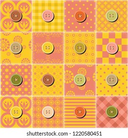 patchwork background with different patterns