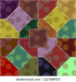 patchwork background with different patterns