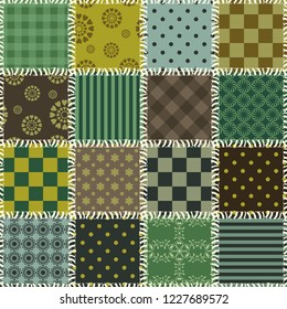 patchwork background with different patterns
