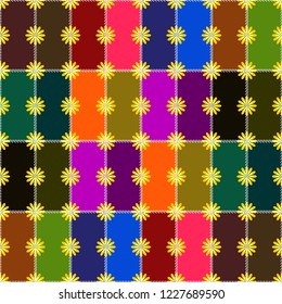 patchwork background with different patterns