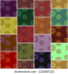 patchwork background with different patterns