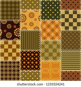 patchwork background with different patterns