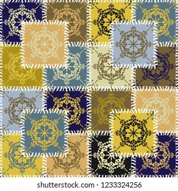 patchwork background with different patterns