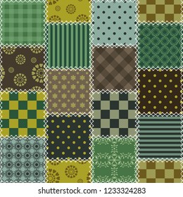 patchwork background with different patterns