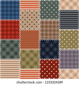 patchwork background with different patterns