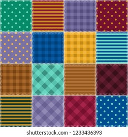 patchwork background with different patterns