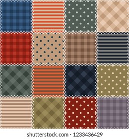 patchwork background with different patterns