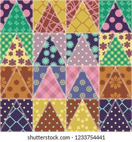 patchwork background with different patterns