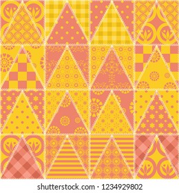 patchwork background with different patterns