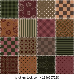 patchwork background with different patterns