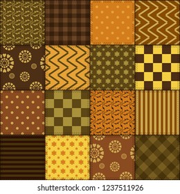 patchwork background with different patterns