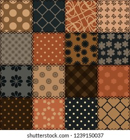 patchwork background with different patterns