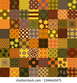 patchwork background with different patterns