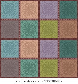 patchwork background with different patterns	