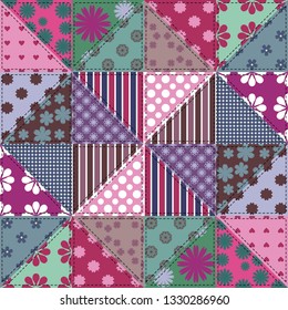patchwork background with different patterns	