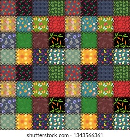 patchwork background with different patterns	
