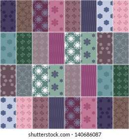 patchwork background with different patterns