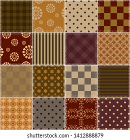 patchwork background with different patterns