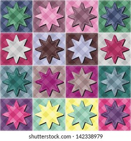 patchwork background with different patterns