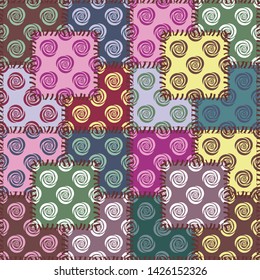 patchwork background with different patterns	